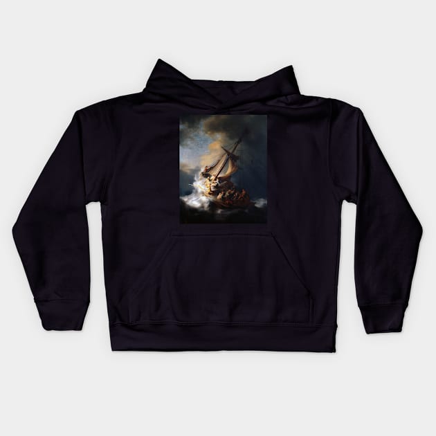 Rembrandt Painting Kids Hoodie by KOTFILMS